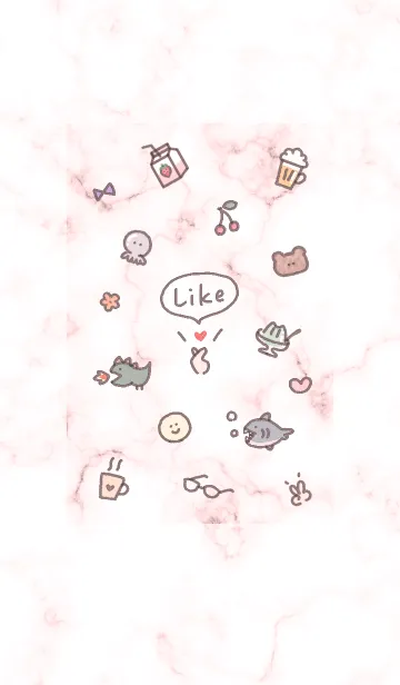 [LINE着せ替え] シンプルアイコン4♥レッド14_1の画像1