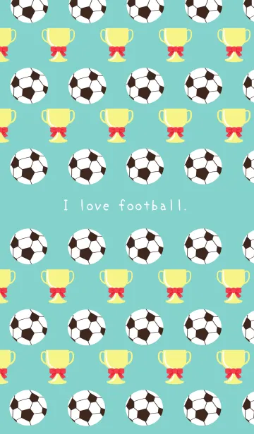 [LINE着せ替え] サッカーの着せかえ ミントグリーンの画像1