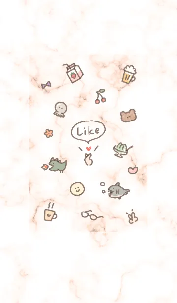 [LINE着せ替え] シンプルアイコン4♥オレンジ13_1の画像1