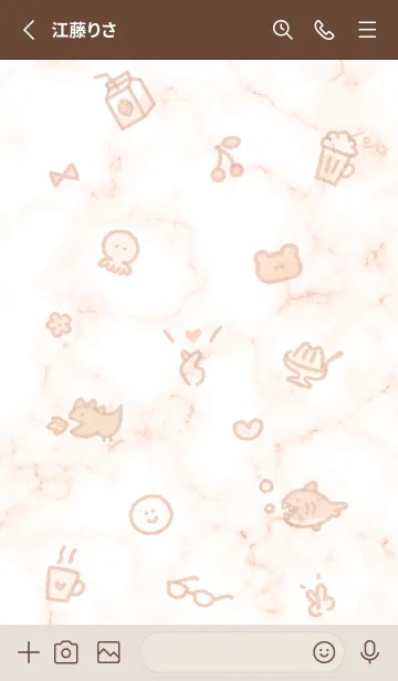 [LINE着せ替え] シンプルアイコン4♥オレンジ13_1の画像2