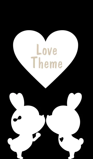 [LINE着せ替え] LOVE THEME Black and White 39の画像1
