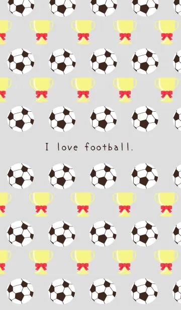 [LINE着せ替え] サッカーの着せかえ グレイの画像1