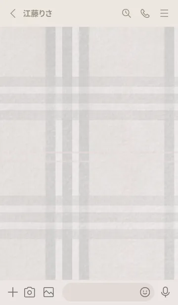 [LINE着せ替え] チェック柄 St 02 - グレージュの画像2