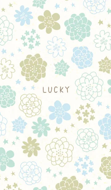 [LINE着せ替え] 北欧風 花と星16の画像1