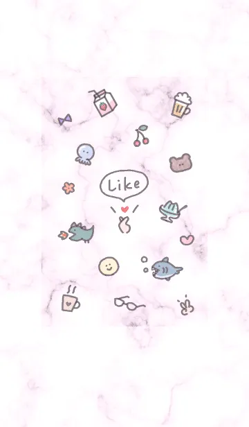 [LINE着せ替え] シンプルアイコン4♥ピンクパープル11_1の画像1