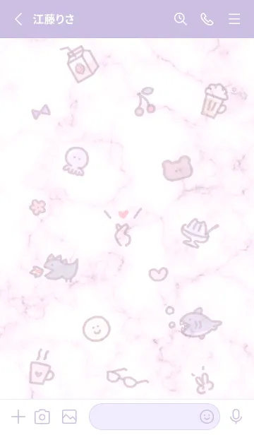 [LINE着せ替え] シンプルアイコン4♥ピンクパープル11_1の画像2