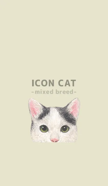 [LINE着せ替え] ICON CAT - ミックス - PASTEL YE/08の画像1