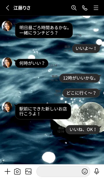 [LINE着せ替え] 夜の月 月の海 #4jz_26。の画像3