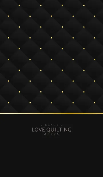 [LINE着せ替え] LOVE QUILTING BLACK 17の画像1
