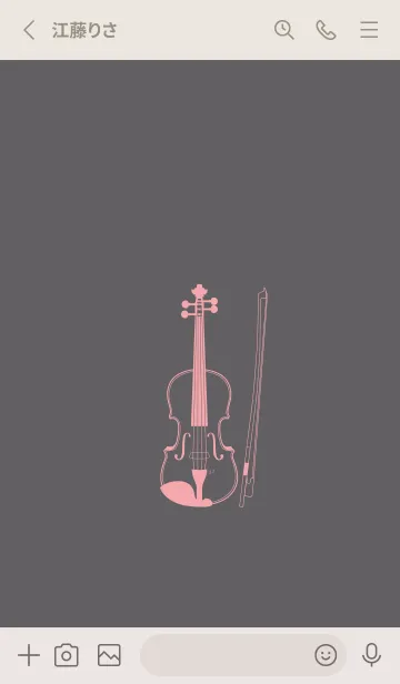 [LINE着せ替え] バイオリン スレートグレイの画像2