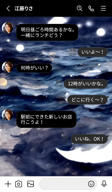 [LINE着せ替え] 夜の月 月の海 #4jz_19。の画像3