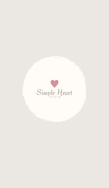 [LINE着せ替え] Simple Heart Dusky Beige - MEKYM 11の画像1