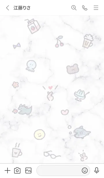 [LINE着せ替え] シンプルアイコン4♥ウィスタリア08_1の画像2