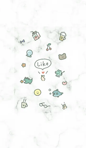 [LINE着せ替え] シンプルアイコン4♥グリーン07_1の画像1