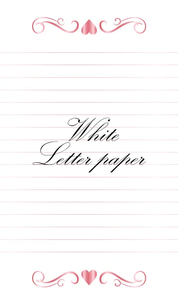 [LINE着せ替え] White Letter paper *GLOSSYPINK 3*の画像1