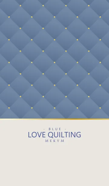 [LINE着せ替え] LOVE QUILTING DUSKY BLUE 17の画像1