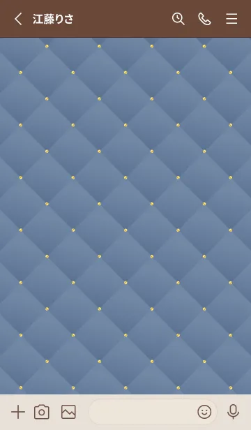 [LINE着せ替え] LOVE QUILTING DUSKY BLUE 17の画像2