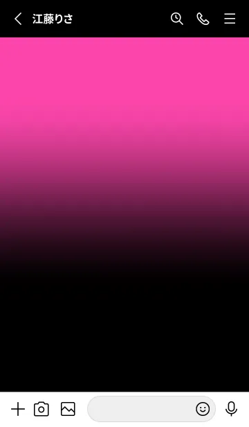 [LINE着せ替え] Black & Fuchsia Pink Theme V3 (JP)の画像2