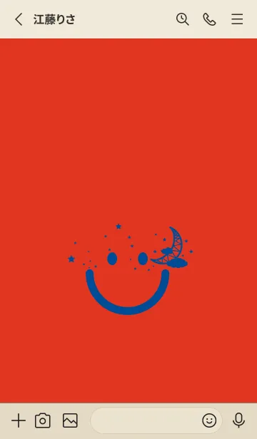 [LINE着せ替え] スマイル＆三日月 ルージュの画像2