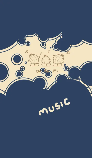 [LINE着せ替え] Twist Cactus J - Beige Blueの画像1