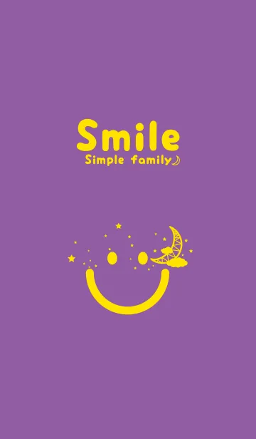 [LINE着せ替え] スマイル＆三日月 モーブの画像1