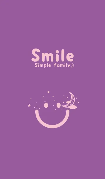 [LINE着せ替え] スマイル＆三日月 Campanula purpleの画像1