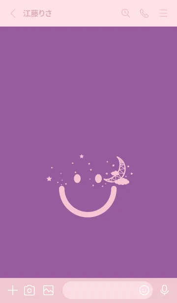 [LINE着せ替え] スマイル＆三日月 Campanula purpleの画像2