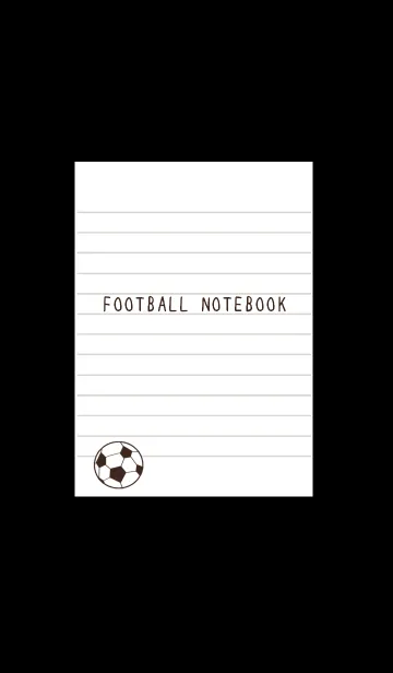 [LINE着せ替え] FOOTBALL NOTEBOOK/ブラックの画像1