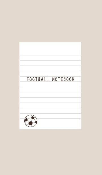 [LINE着せ替え] FOOTBALL NOTEBOOK/ベージュの画像1