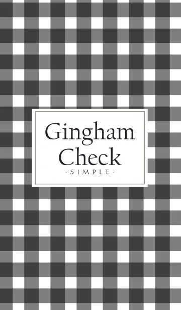 [LINE着せ替え] Gingham Check Black-SIMPLE 19の画像1