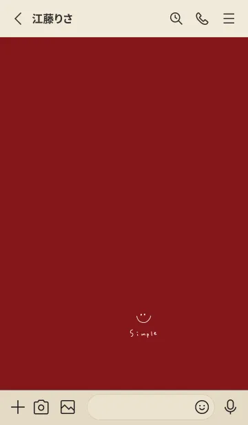 [LINE着せ替え] ボルドーとスマイル。の画像2