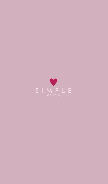 [LINE着せ替え] DUSKY PINK - SIMPLE HEART 11の画像1
