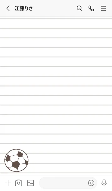 [LINE着せ替え] FOOTBALL NOTEBOOK/ブルーグレイの画像2