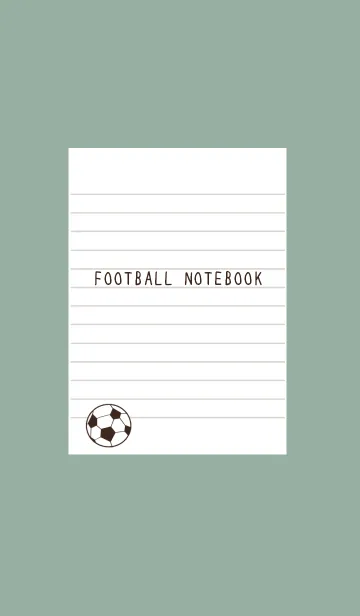 [LINE着せ替え] FOOTBALL NOTEBOOK/くすみグリーンの画像1