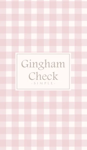 [LINE着せ替え] Gingham Check Natural Pink-SIMPLE 19の画像1