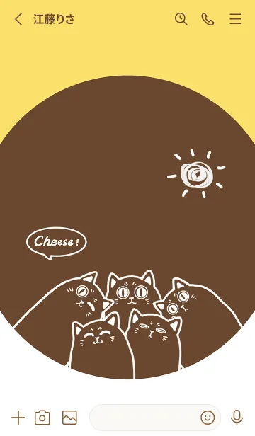 [LINE着せ替え] Meow...Cheese！ J-Chocolate Sandwichの画像2