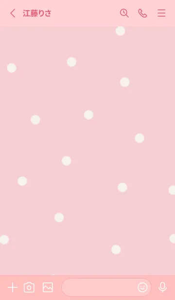 [LINE着せ替え] 可愛い水玉とピンク。の画像2