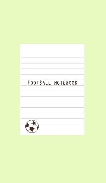 [LINE着せ替え] FOOTBALL NOTEBOOK/イエローグリーンの画像1