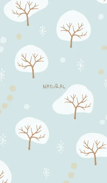 [LINE着せ替え] 木々 ブルー4の画像1