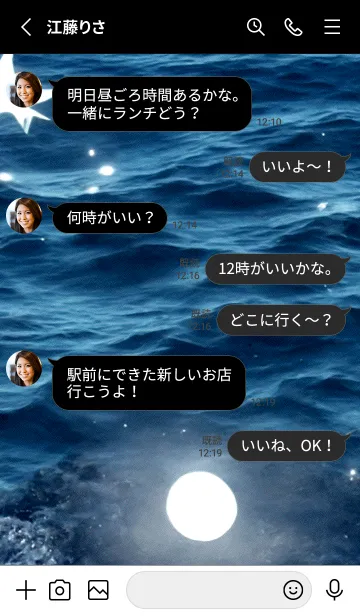 [LINE着せ替え] 夜の月 月の海 #4jbg_3。の画像3