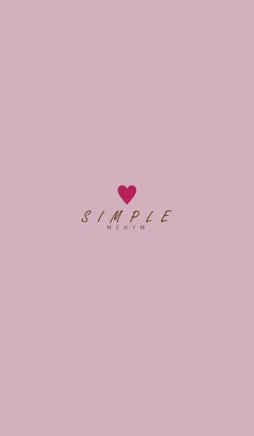 [LINE着せ替え] DUSKY PINK BROWN - SIMPLE HEART 11の画像1