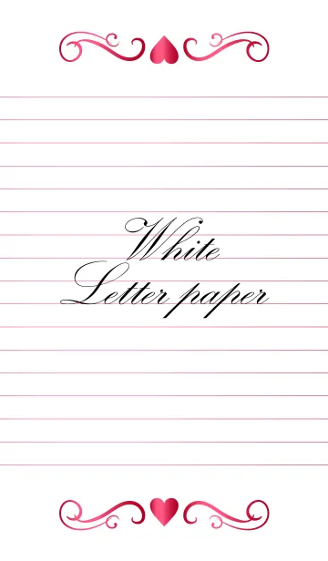 [LINE着せ替え] White Letter paper *GLOSSYRED 4*の画像1