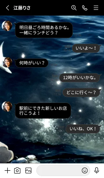 [LINE着せ替え] 夜の月 月の海 #4jbg_12。の画像3