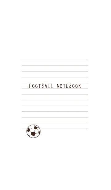 [LINE着せ替え] FOOTBALL NOTEBOOK/ホワイトの画像1