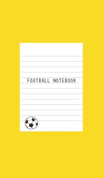 [LINE着せ替え] FOOTBALL NOTEBOOK/イエローの画像1