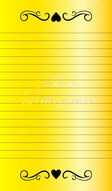 [LINE着せ替え] Black Letter paper *GLOSSYYELLOW 2*の画像1