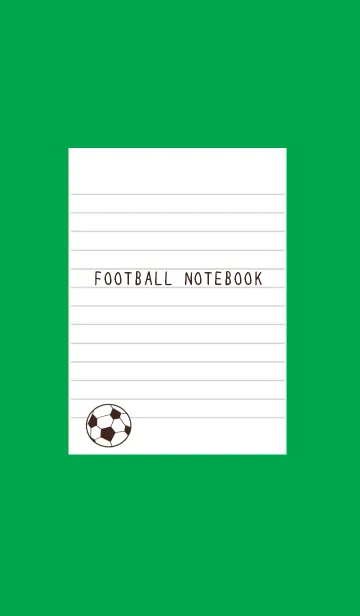 [LINE着せ替え] FOOTBALL NOTEBOOK/グリーンの画像1