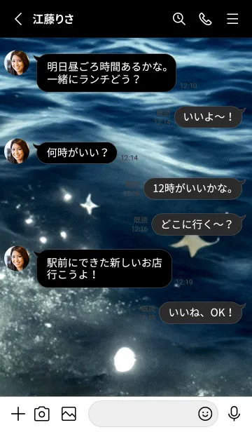 [LINE着せ替え] 夜の月 月の海 #4jbg_5。の画像3