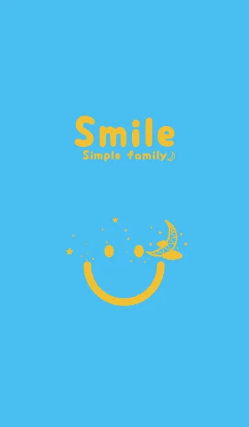 [LINE着せ替え] スマイル＆三日月 パステルブルーの画像1