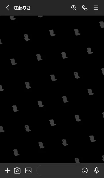 [LINE着せ替え] 恐竜。黒の画像2